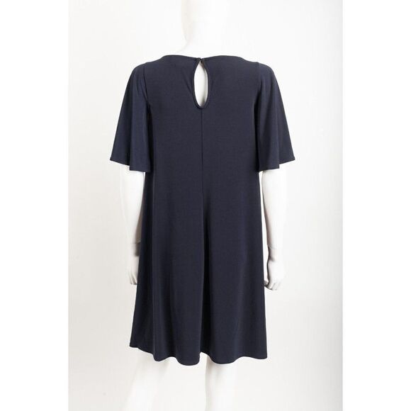 Calvin Klein Womens Swing Flowy Dress Sz 6 Navy Blue Short sleeved - Picture 5 of 6